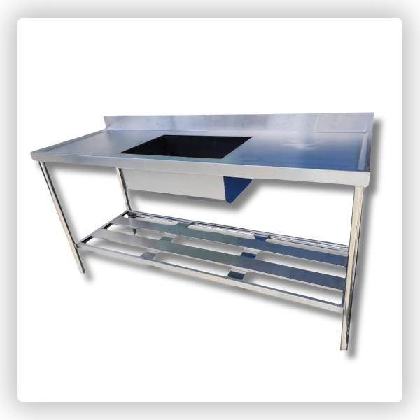 Pia de Inox 1,80m com Bojo