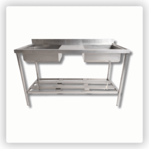 Pia de Inox com 2 Bojos 2,20m