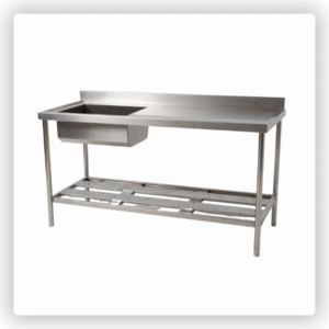 Pia de Inox com Prateleira 1,80m