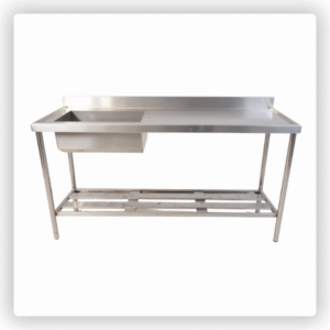 Pia de Inox com Prateleira 2,20m